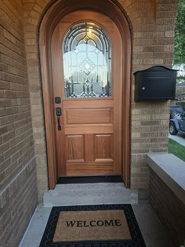 9709 S Leavitt St, Chicago, IL 60643 - doorway to property with brick siding