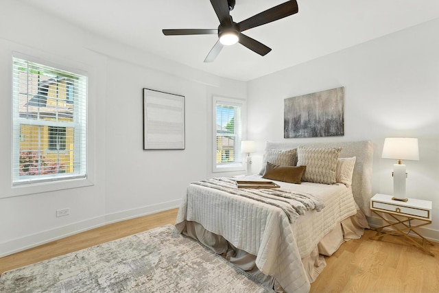 9709 S Leavitt St, Chicago, IL 60643 - bedroom with light wood-type flooring and ceiling fan