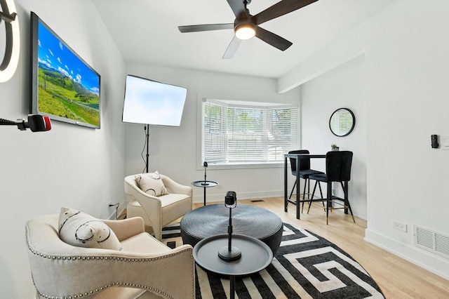 9709 S Leavitt St, Chicago, IL 60643 - living area with wood finished floors and ceiling fan