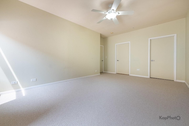915 S Oak Park Ave Unit 1B, Oak Park, IL 60304 - unfurnished bedroom featuring light colored carpet and ceiling fan