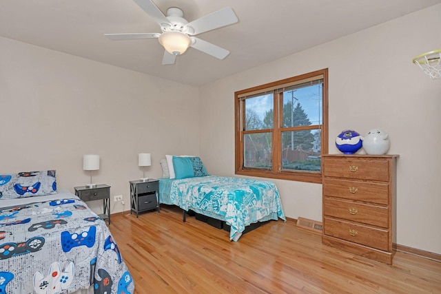 5209 Meadowbrook St, Plainfield, IL 60586 - bedroom with light wood-type flooring and a ceiling fan