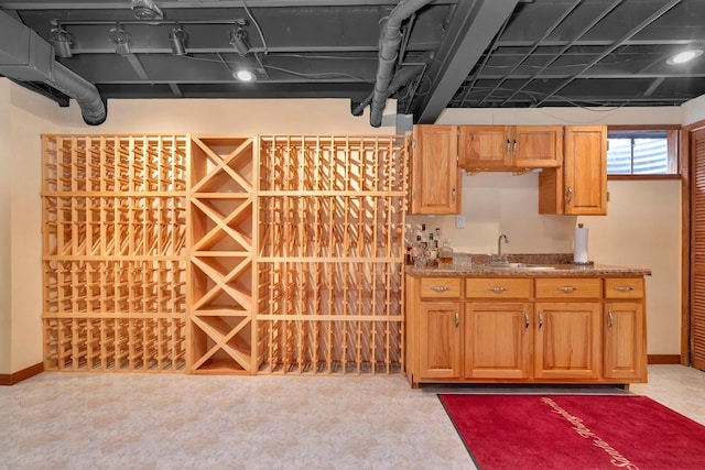 5209 Meadowbrook St, Plainfield, IL 60586 - wine area featuring bar and light flooring