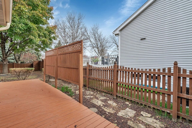 5209 Meadowbrook St, Plainfield, IL 60586 - wooden terrace with a fenced backyard