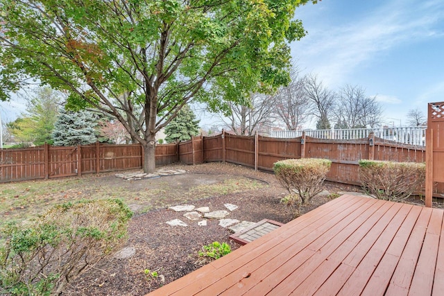 5209 Meadowbrook St, Plainfield, IL 60586 - wooden terrace with a fenced backyard