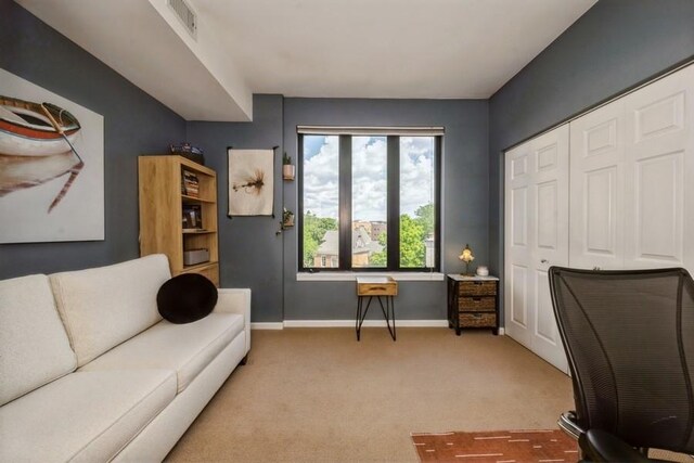 3232 N Halsted St Unit D412, Chicago, IL 60657 - office featuring baseboards and light carpet