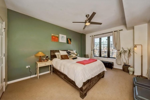 3232 N Halsted St Unit D412, Chicago, IL 60657 - bedroom featuring light colored carpet and ceiling fan