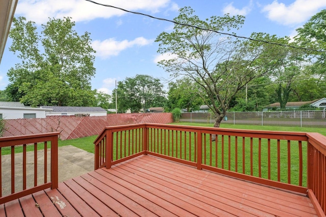 809 S Longview Rd, Monticello, IL 61856 - wooden terrace featuring a fenced backyard
