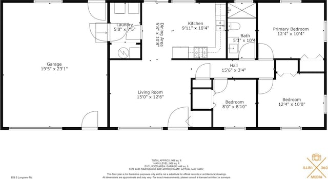 809 S Longview Rd, Monticello, IL 61856 - view of floor plan / room layout