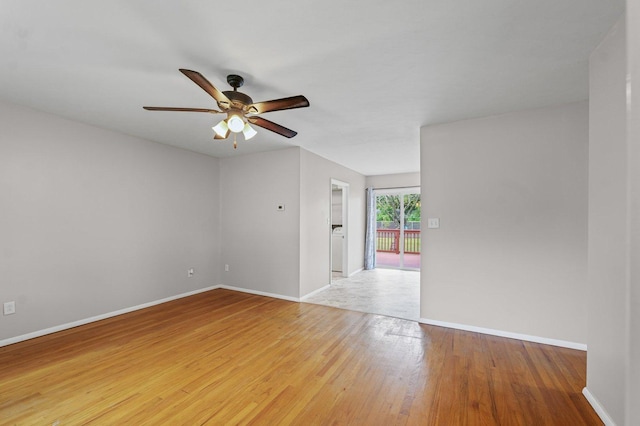 809 S Longview Rd, Monticello, IL 61856 - empty room with light wood-type flooring and ceiling fan