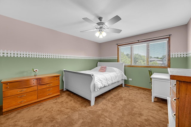 8353 Arrowhead Ln, Orland Park, IL 60462 - bedroom with light carpet and ceiling fan