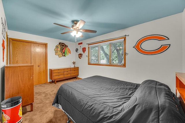 8353 Arrowhead Ln, Orland Park, IL 60462 - carpeted bedroom featuring a ceiling fan