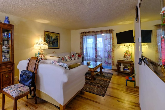 921 Shagbark Rd Unit 921, New Lenox, IL 60451 - living room with a textured ceiling and light wood-style flooring