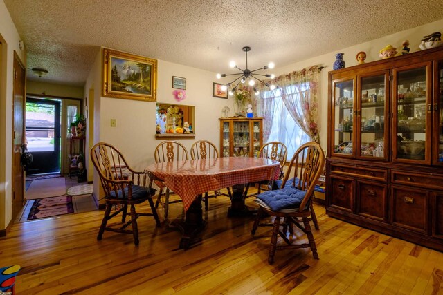 921 Shagbark Rd Unit 921, New Lenox, IL 60451 - dining room featuring a chandelier, a textured ceiling, and light wood finished floors