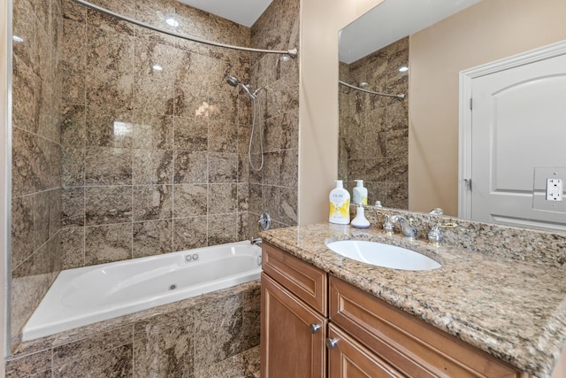 23 S Elm St, Palatine, IL 60067 - full bath featuring tiled shower / bath combo and vanity