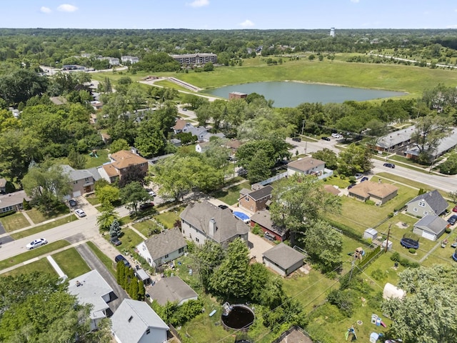 23 S Elm St, Palatine, IL 60067 - aerial overview of property's location with a nearby body of water