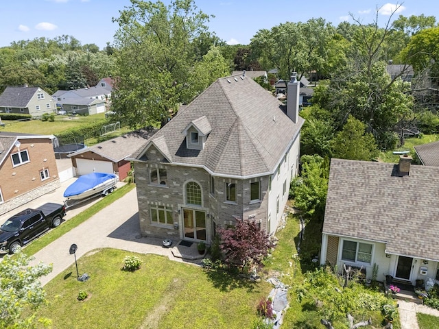 23 S Elm St, Palatine, IL 60067 - aerial view of property and surrounding area