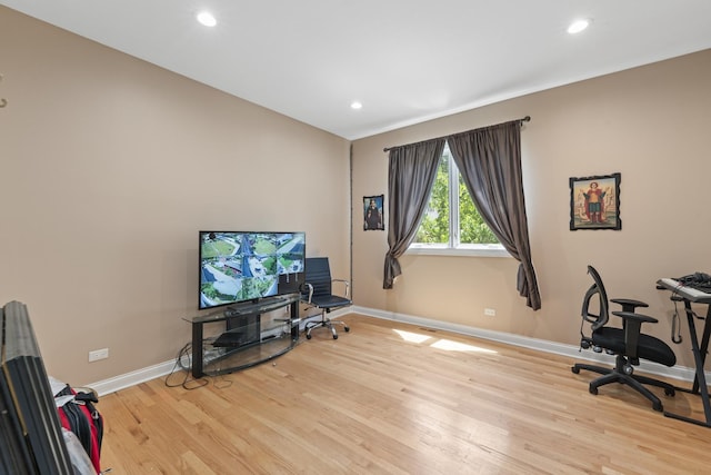 23 S Elm St, Palatine, IL 60067 - office with light wood-style floors and recessed lighting