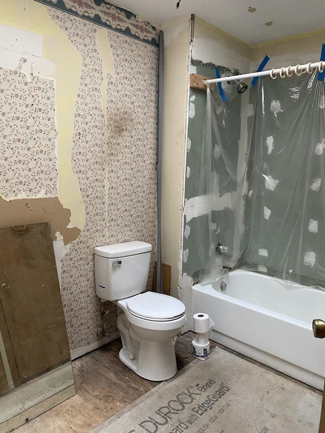 17212 Cottage Ct, Tinley Park, IL 60487 - full bathroom with  shower combination and wood finished floors