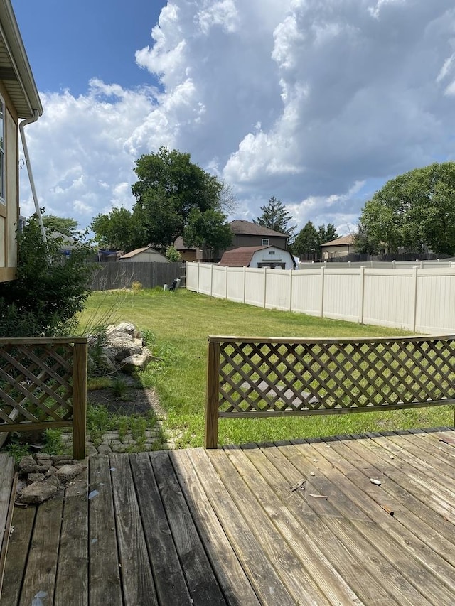 17212 Cottage Ct, Tinley Park, IL 60487 - wooden deck featuring a fenced backyard