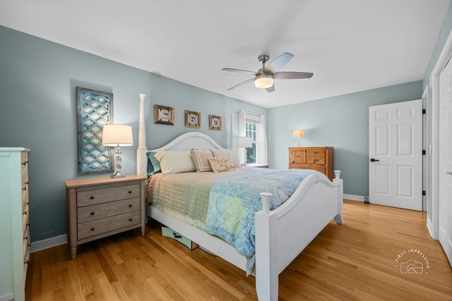 302 Carriage Hill Rd, Naperville, IL 60565 - bedroom featuring light wood finished floors and a ceiling fan