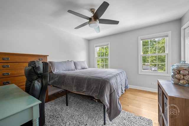 302 Carriage Hill Rd, Naperville, IL 60565 - bedroom featuring light wood-style floors and a ceiling fan