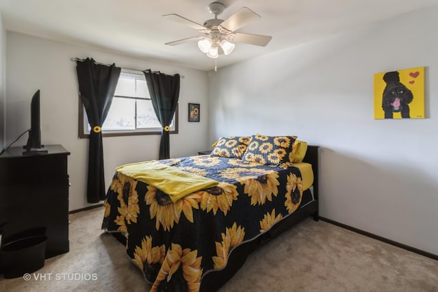 1942 Trail Ridge St, Arlington Heights, IL 60004 - carpeted bedroom with baseboards and a ceiling fan