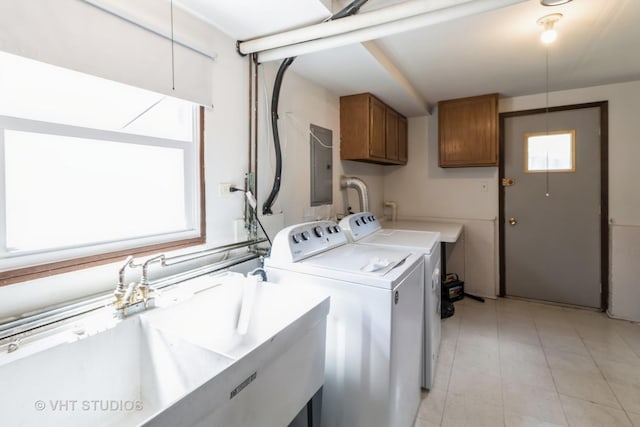 1942 Trail Ridge St, Arlington Heights, IL 60004 - washroom with separate washer and dryer, cabinet space, healthy amount of natural light, and electric panel