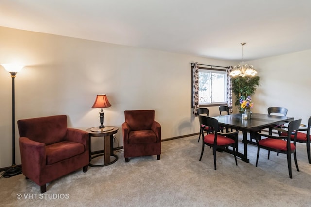 1942 Trail Ridge St, Arlington Heights, IL 60004 - dining area featuring a chandelier and carpet floors