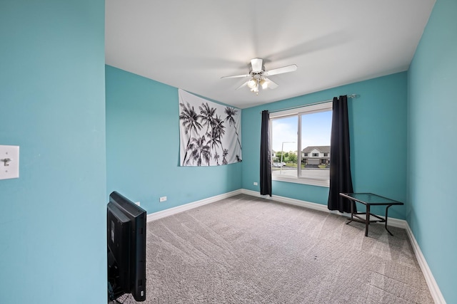 8331 W Chestnut Ct, Frankfort, IL 60423 - carpeted empty room with ceiling fan and baseboards