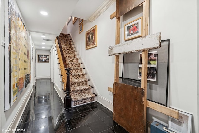 2249 W Warren Blvd, Chicago, IL 60612 - staircase featuring recessed lighting and baseboards