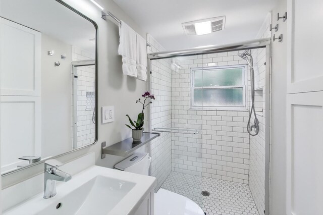 7203 W Lill St, Niles, IL 60714 - full bath with a shower stall and vanity