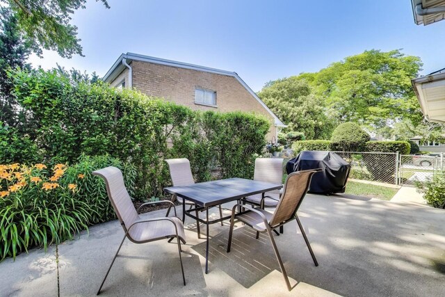 7203 W Lill St, Niles, IL 60714 - view of patio with outdoor dining area and grilling area