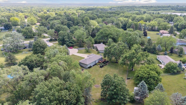 11740 Wagon Ln, Roscoe, IL 61073 - aerial view of property and surrounding area with a forest
