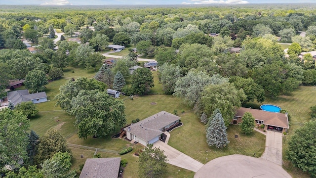 11740 Wagon Ln, Roscoe, IL 61073 - aerial overview of property's location with a heavily wooded area