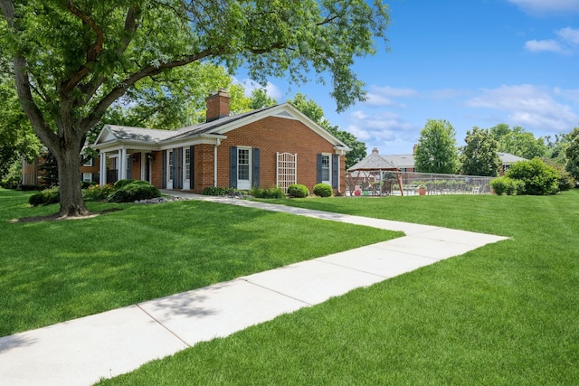 521 Coventry Ln Unit 3, Crystal Lake, IL 60014 - ranch-style house with brick siding and a chimney