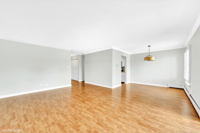 461 N Jonathan Dr Unit 204, Palatine, IL 60074 - spare room with crown molding and light wood-style floors