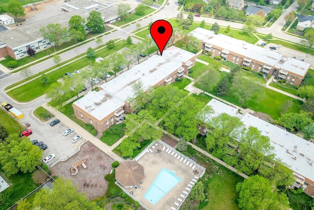 461 N Jonathan Dr Unit 204, Palatine, IL 60074 - drone / aerial view of a pool