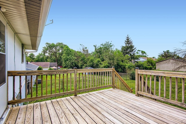 4723 Lee Ct, Richton Park, IL 60471 - wooden deck with a yard