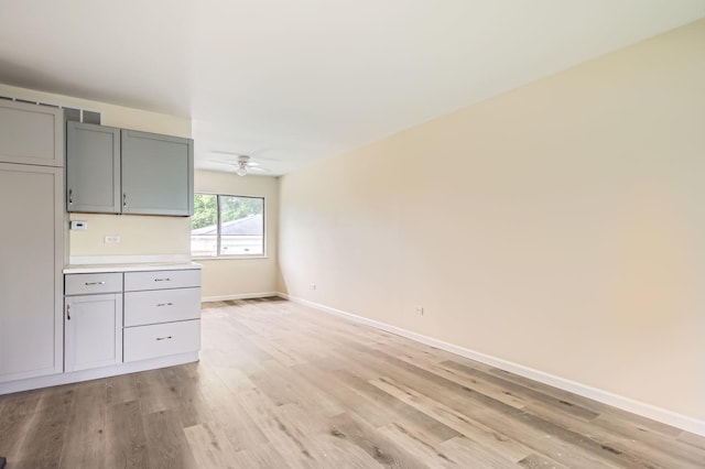 4723 Lee Ct, Richton Park, IL 60471 - unfurnished living room with light wood-style floors and a ceiling fan