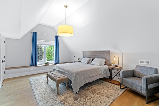 125 S Madison St, Hinsdale, IL 60521 - bedroom featuring vaulted ceiling and light wood finished floors