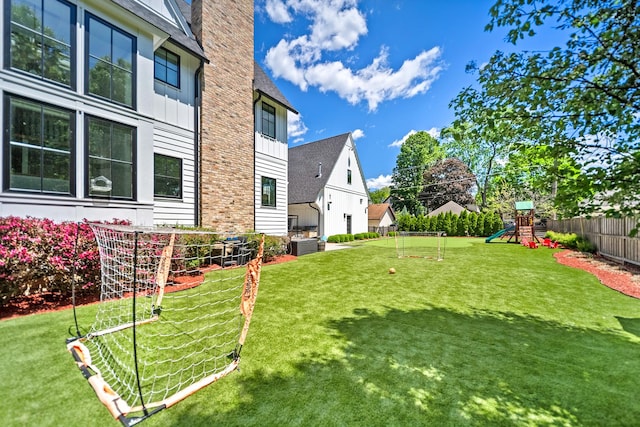 125 S Madison St, Hinsdale, IL 60521 - fenced backyard with a playground