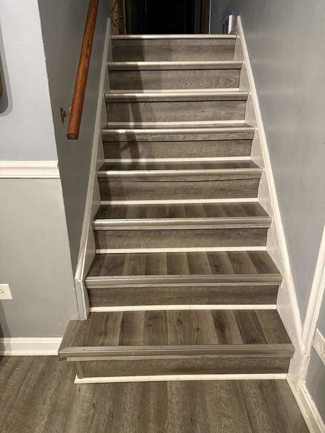 5814 S Laflin St, Chicago, IL 60636 - stairs featuring wood finished floors and baseboards