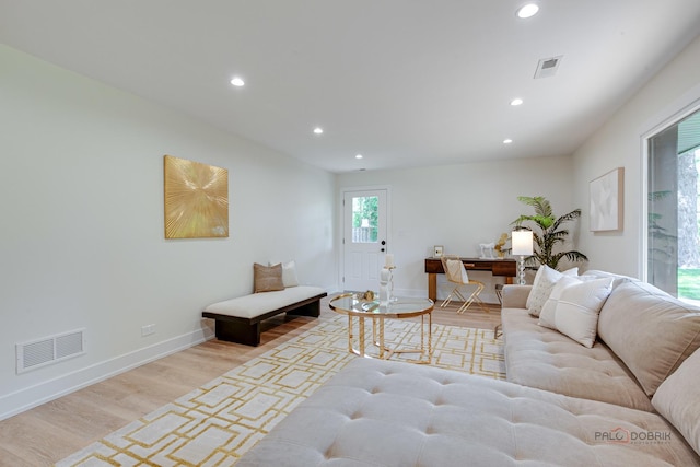 1729 N Mitchell Ave, Arlington Heights, IL 60004 - living room featuring a desk, recessed lighting, and wood finished floors