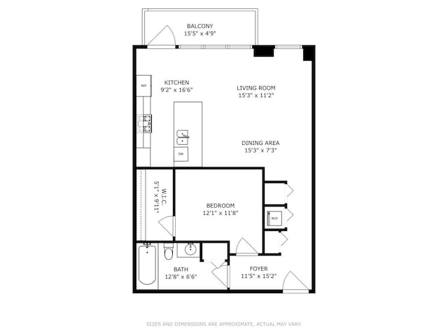 1040 W Adams St Unit 406, Chicago, IL 60607 - view of property floor plan