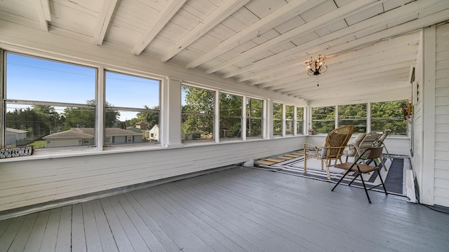 215 E 3rd St, Byron, IL 61010 - sunroom with plenty of natural light, hardwood / wood-style floors, and wood ceiling