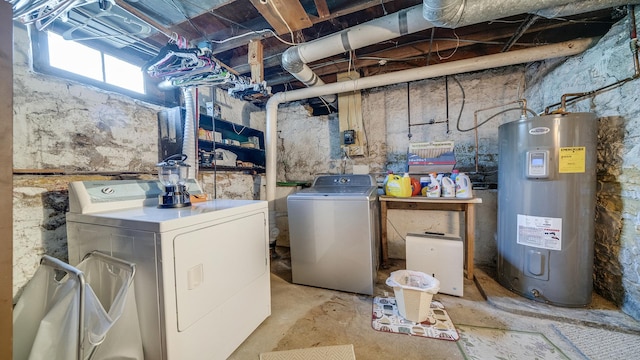 215 E 3rd St, Byron, IL 61010 - basement with separate washer and dryer and water heater