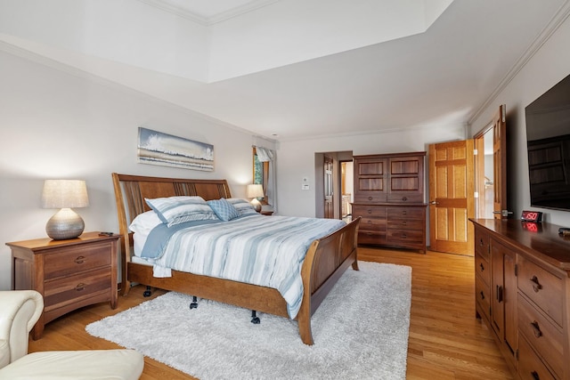 9901 Mission, Palos Park, IL 60464 - bedroom with light wood-style flooring and crown molding