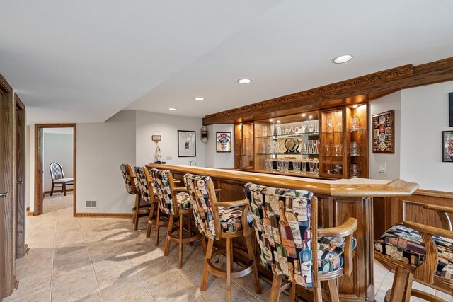 9901 Mission, Palos Park, IL 60464 - indoor bar with recessed lighting and tile patterned floors