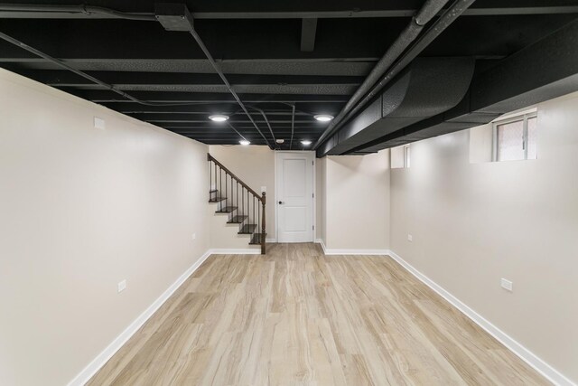 2637 W 93rd Pl, Evergreen Park, IL 60805 - below grade area featuring wood finished floors and stairway