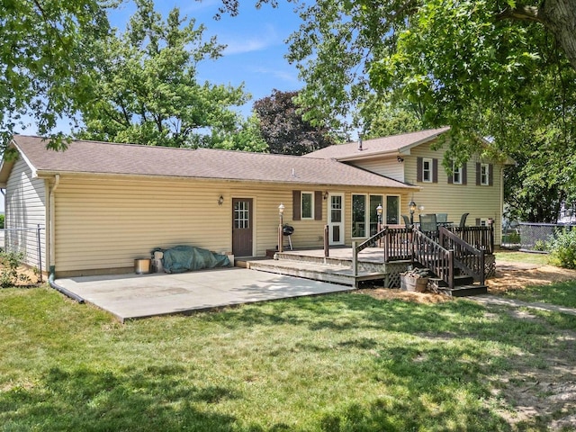 1106 Countryside Ln, Pontiac, IL 61764 - rear view of house with a patio area and a deck